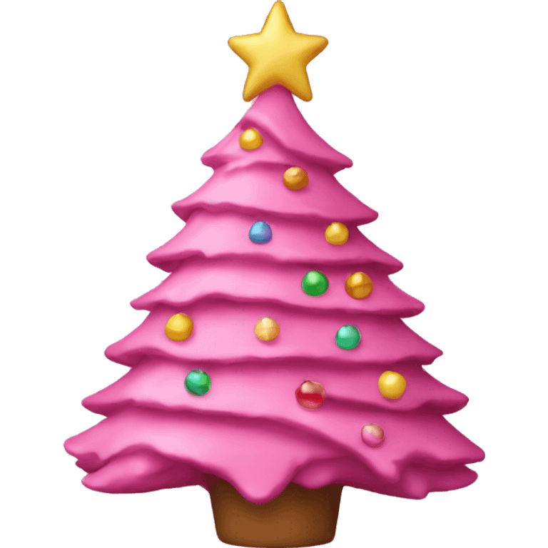 Pink Christmas Tree emoji