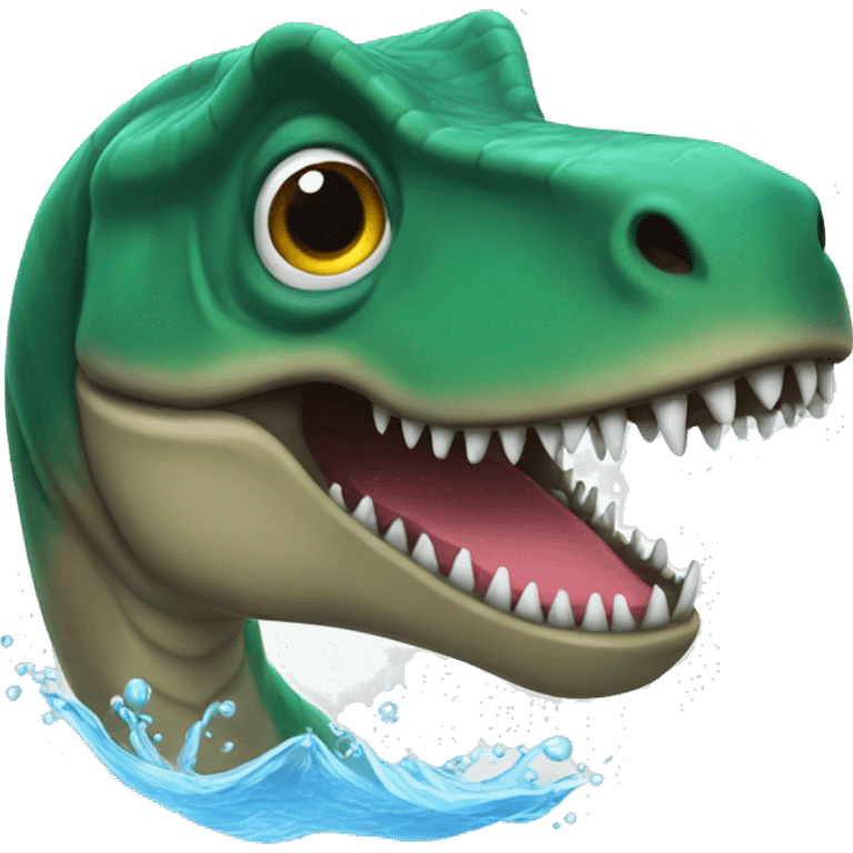 Trex swimming emoji