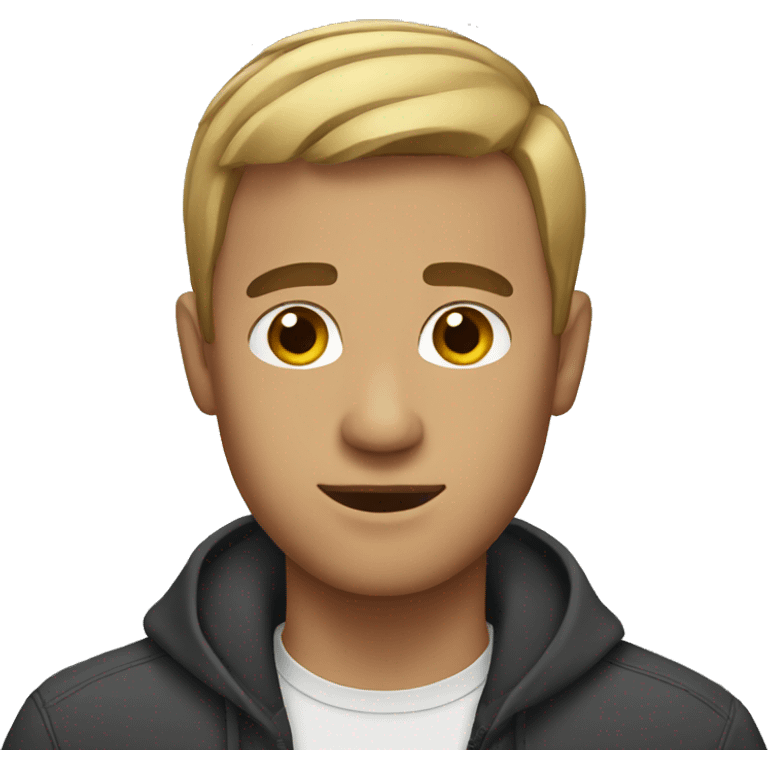 man with short hair emoji