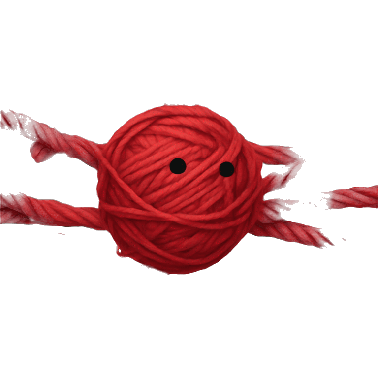 Red Ball of yarn emoji