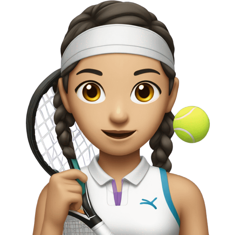 asian girl playing tennis emoji