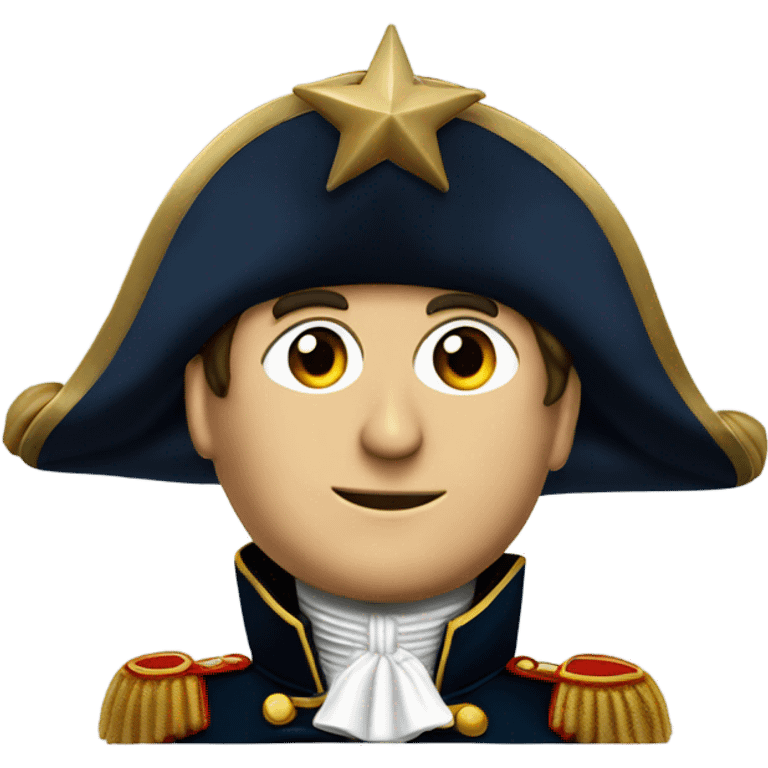 Napoleon Bonaparte wearing his hat and uniform emoji