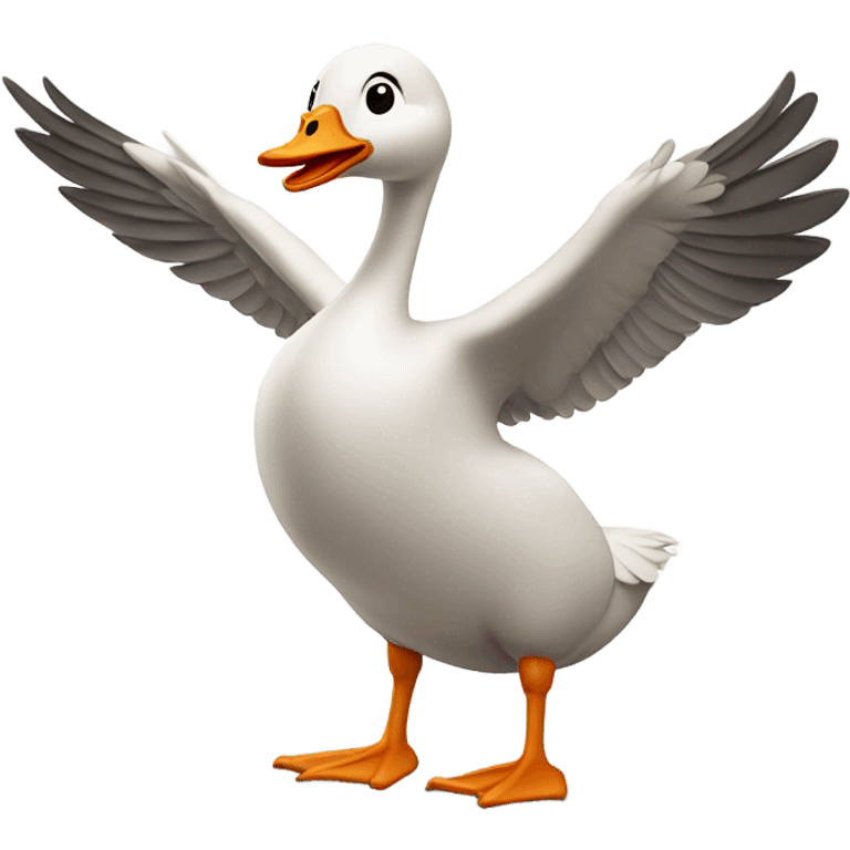 An animated goose hold emoji