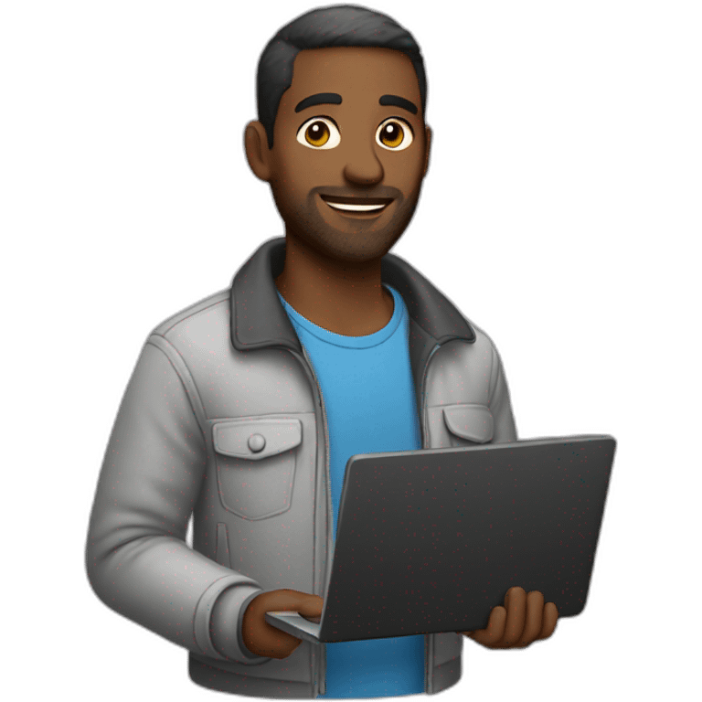 man holding laptop emoji