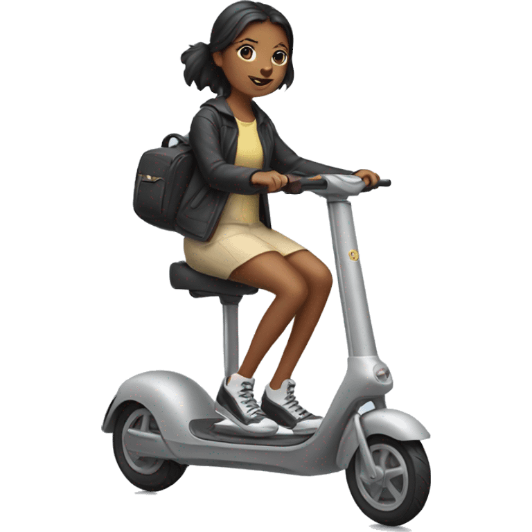 girl riding an electric scooter emoji