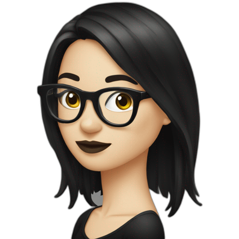 Tango-dancing-goth-girl-dark-hair-with-glasses-black-tshirt emoji