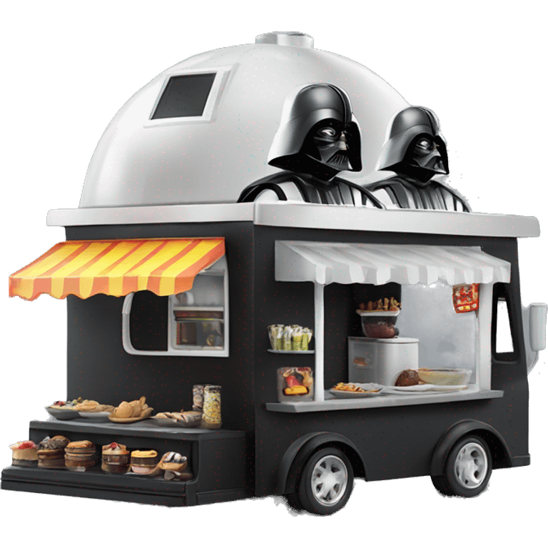 Realistic Darth Vader’s plastic dream house built food truck  emoji