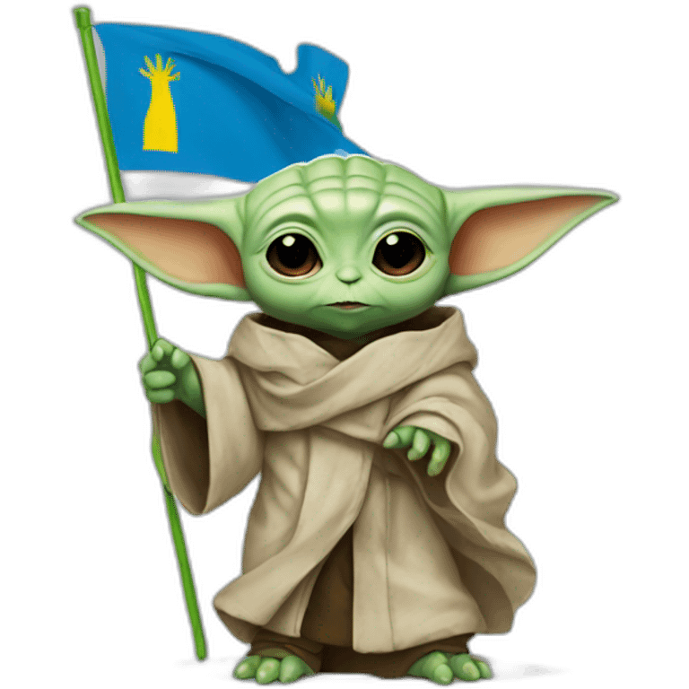 baby yoda  Ukraine flag emoji