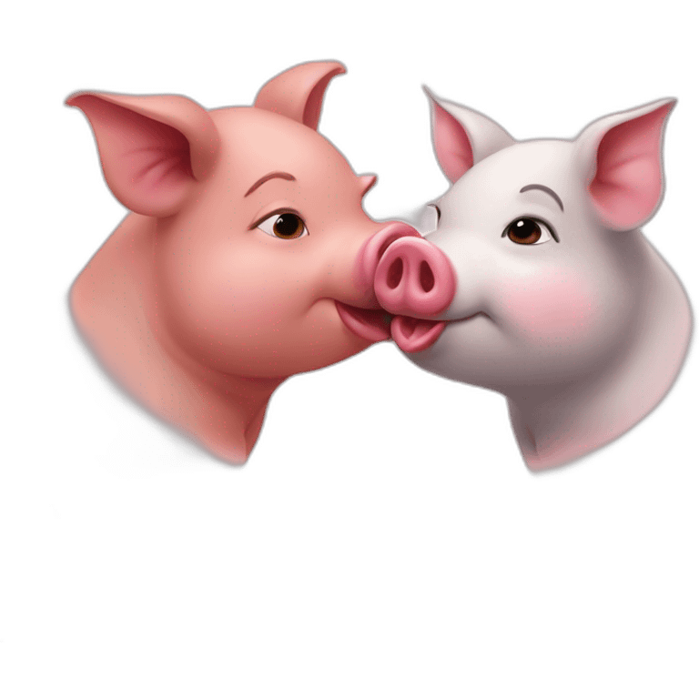 pig and hog kiss emoji