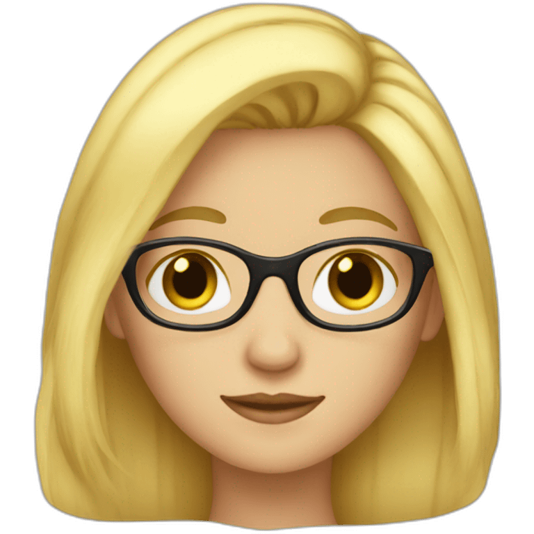 blond hair girl with glasses emoji