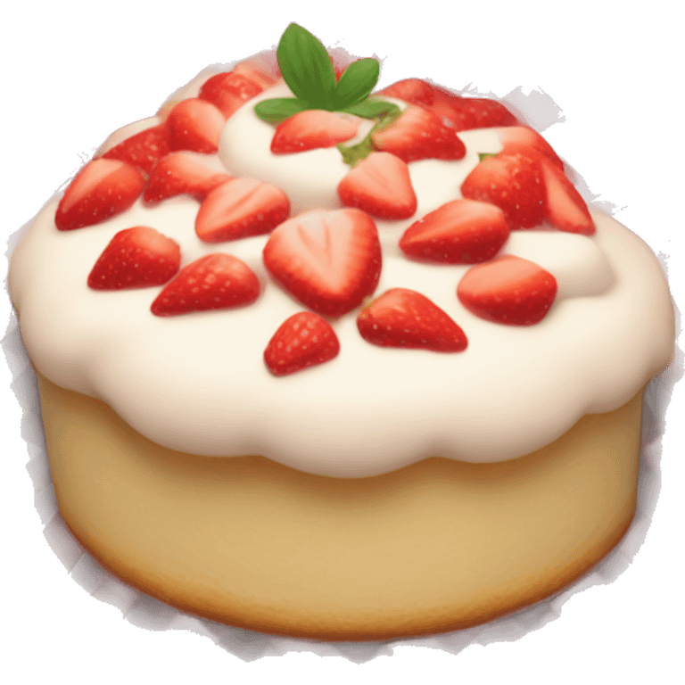 single strawberry short cake emoji