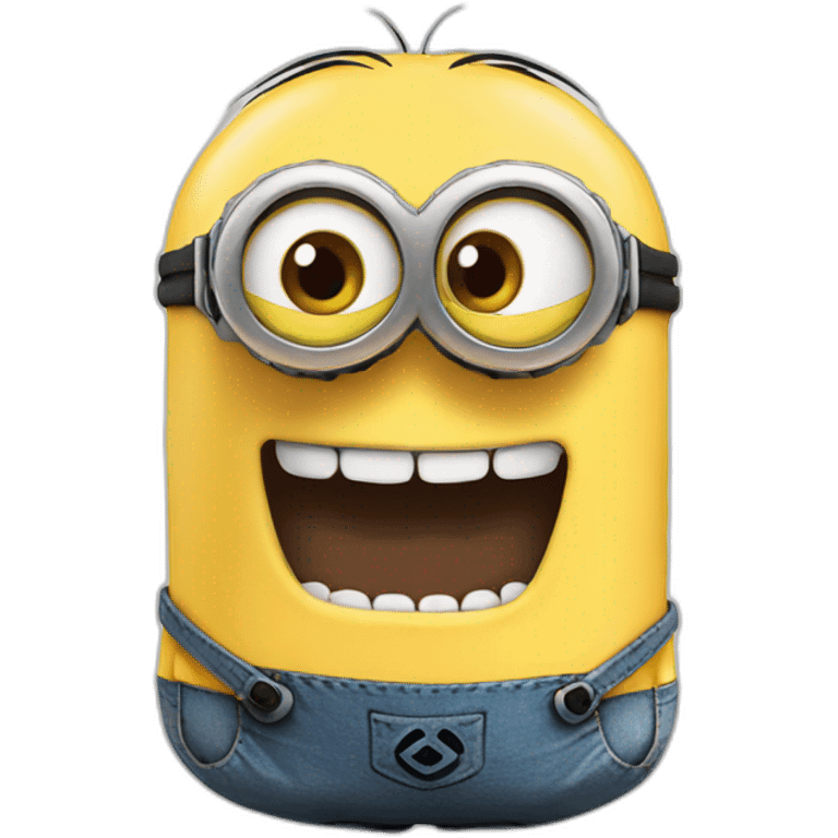 Minion with cake on its face emoji