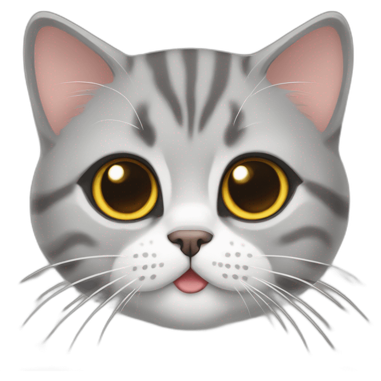 cute tabby British shorthair cat emoji