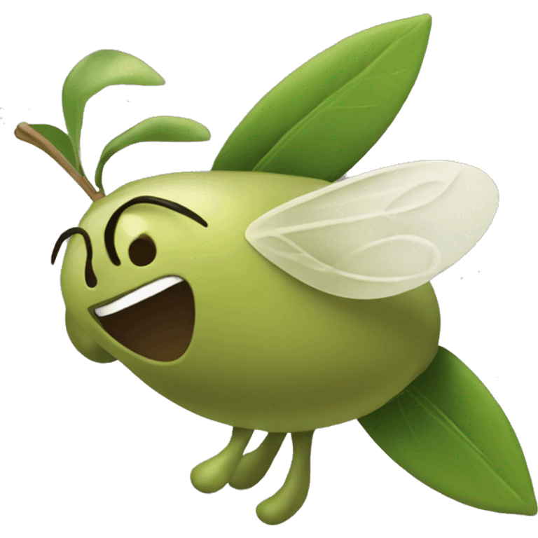 Fluttering olive  emoji