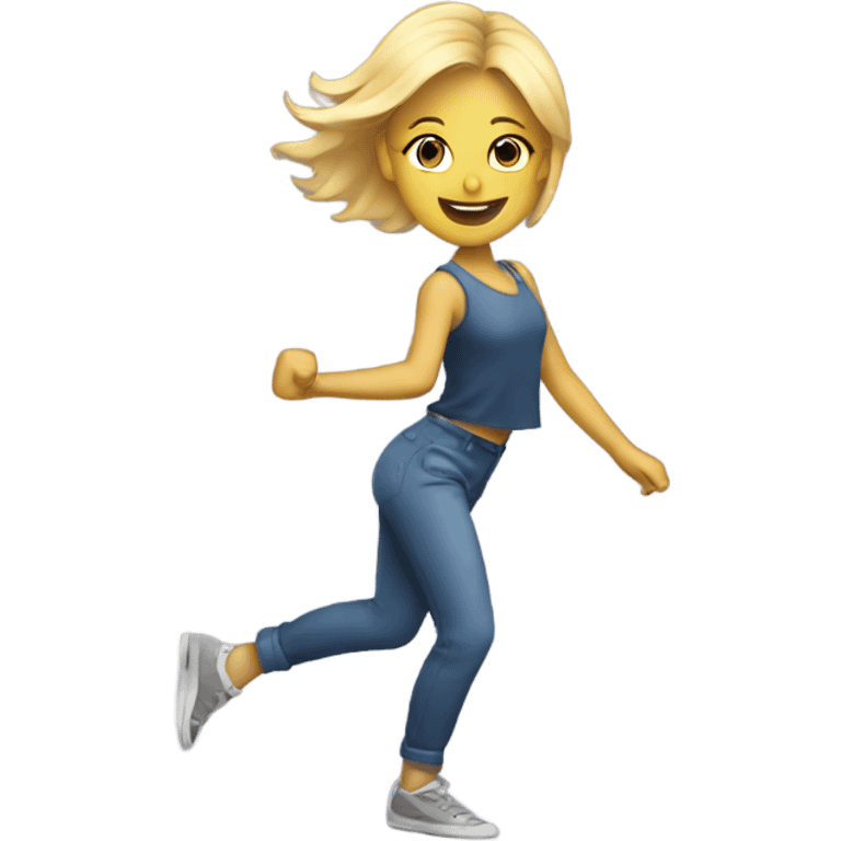 Blonde girl dancing emoji