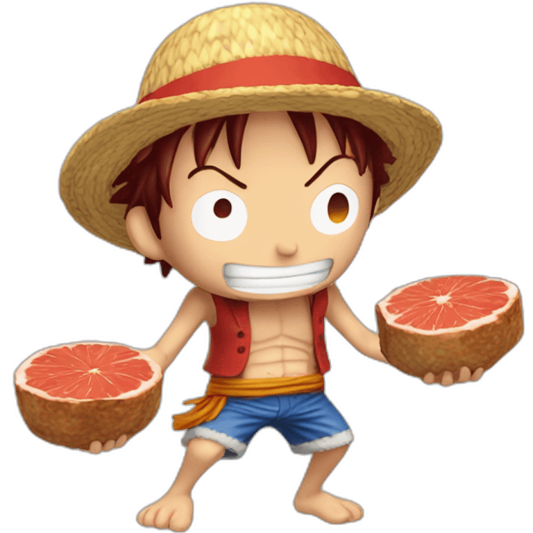 Luffy qui mange de la viande emoji