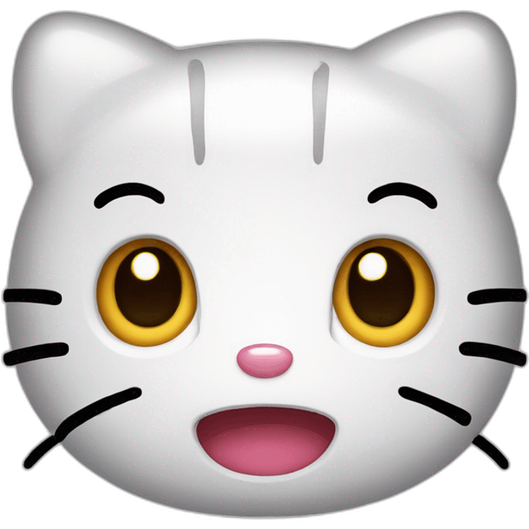 hello kitty's face shocked emoji