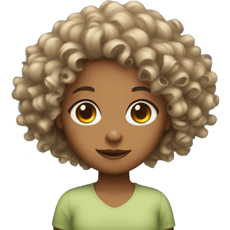 Curly hair girl emoji