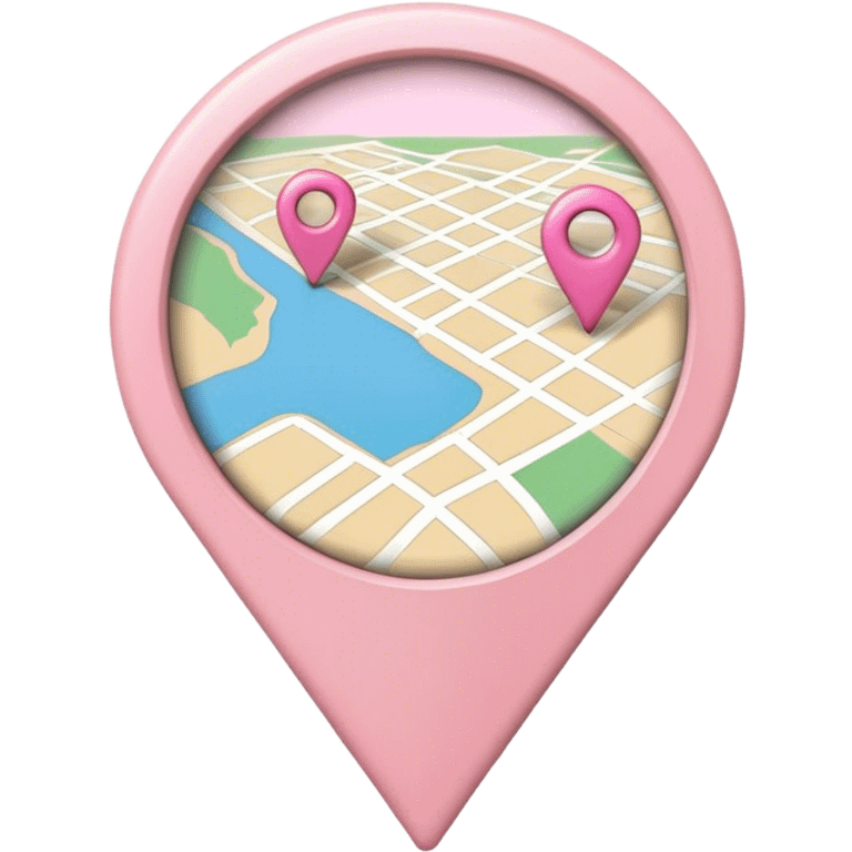 light pink map pin emoji