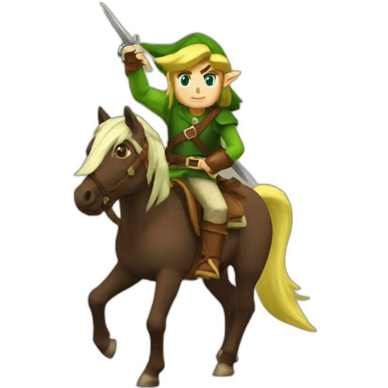 Link on epona emoji