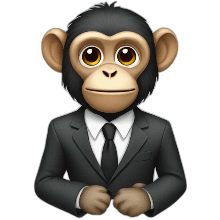 Monkey with suit emoji