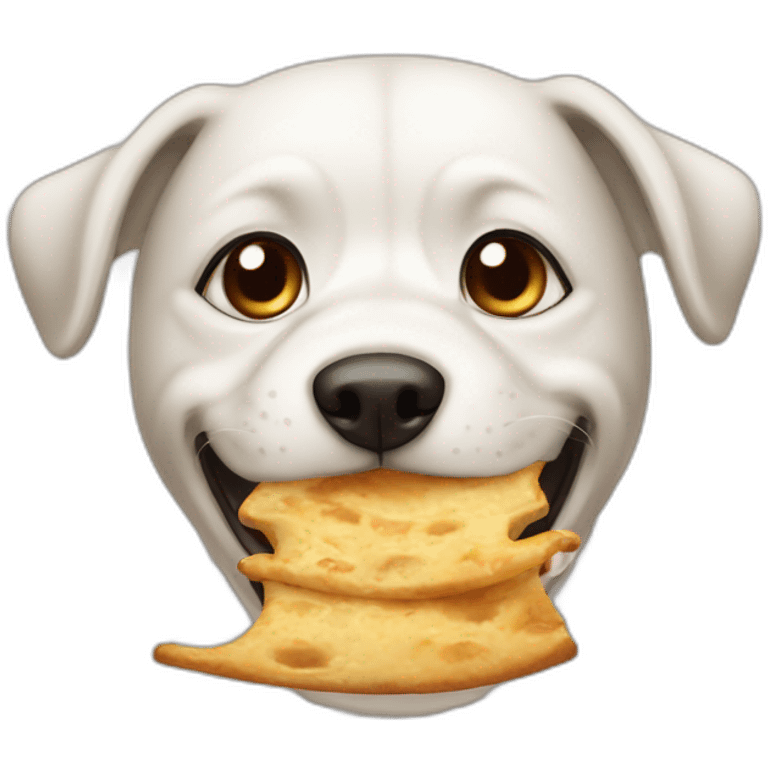 Perro comiendo emoji