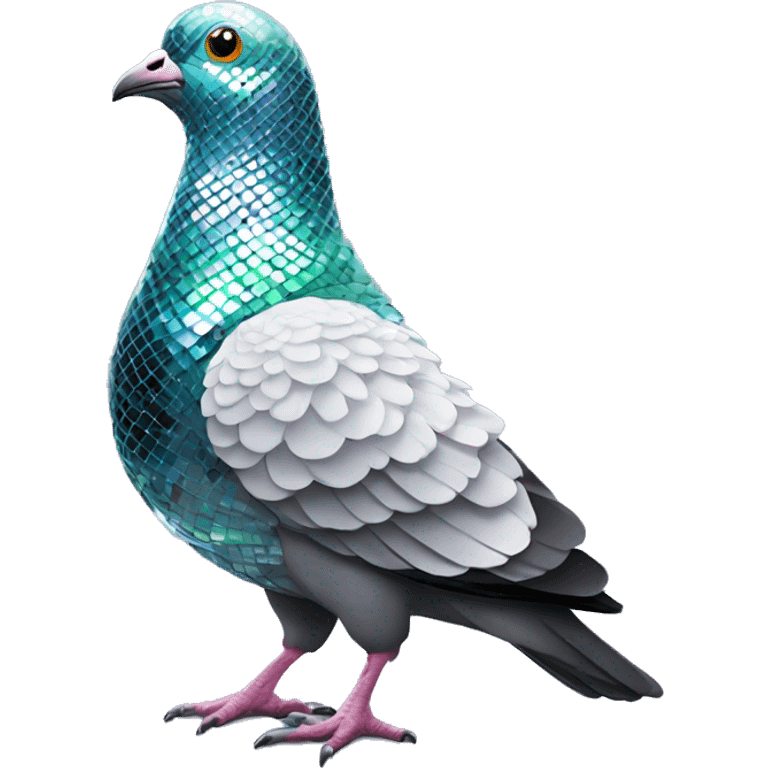 Disco ball pigeon  emoji