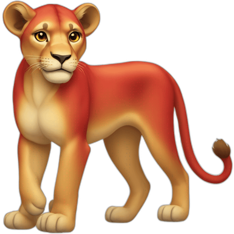 Red lioness emoji