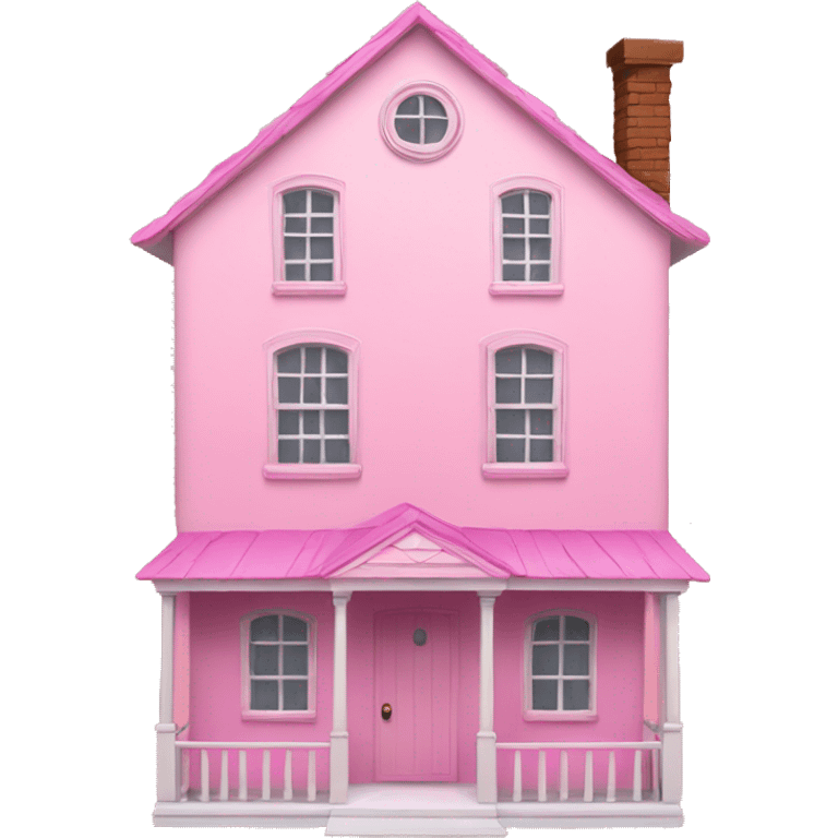 Make a house but pink and with flowers emoji