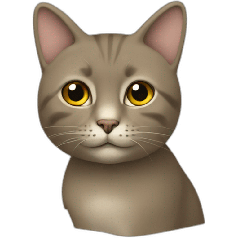 Un chat sur une taupe emoji