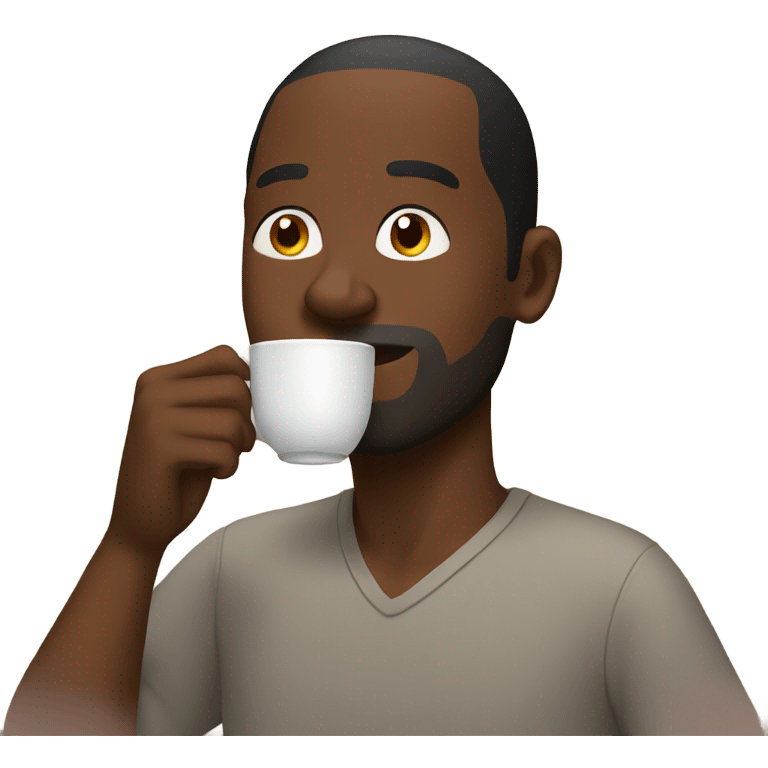 black man sipping tea emoji