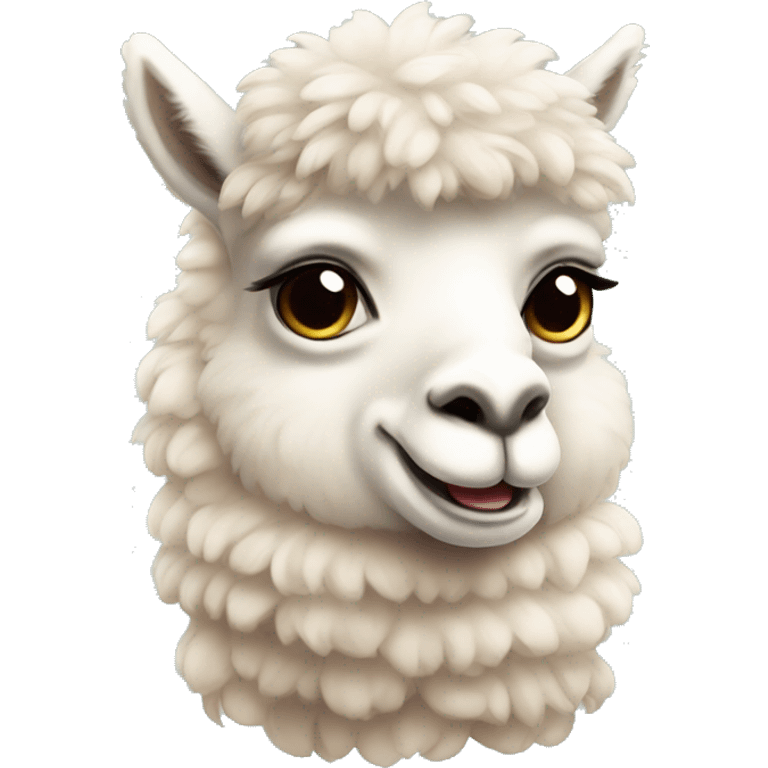 Cute alpaca emoji