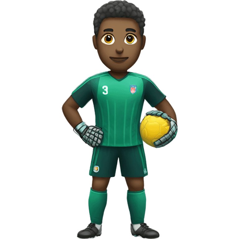 goalkeeper standing with a wide stance emoji