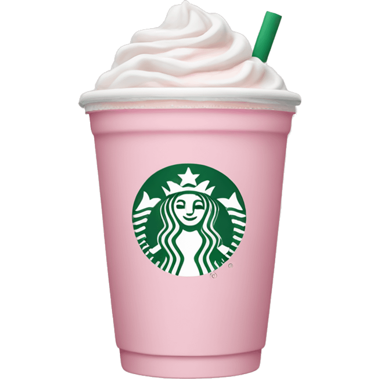 light pink starbucks drink with no foam emoji