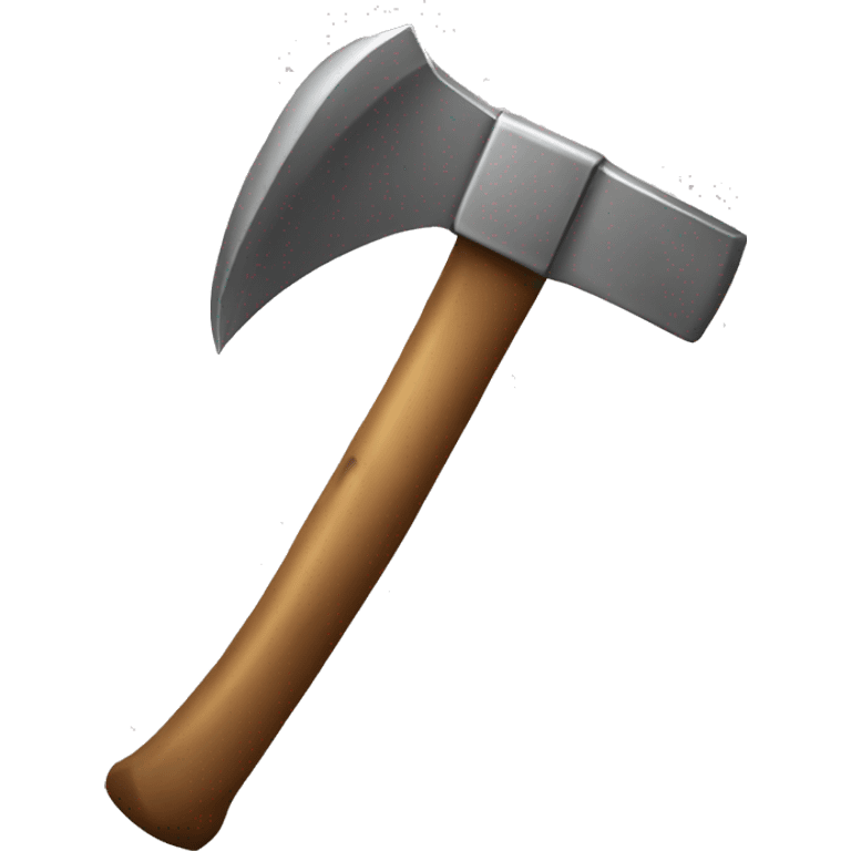 Please create a custom emoji for a "Pickaxe". It is a basic tool for mining that increases mining earnings. The emoji should show a classic miner's pickaxe, preferably with a brown handle and a metallic head. emoji