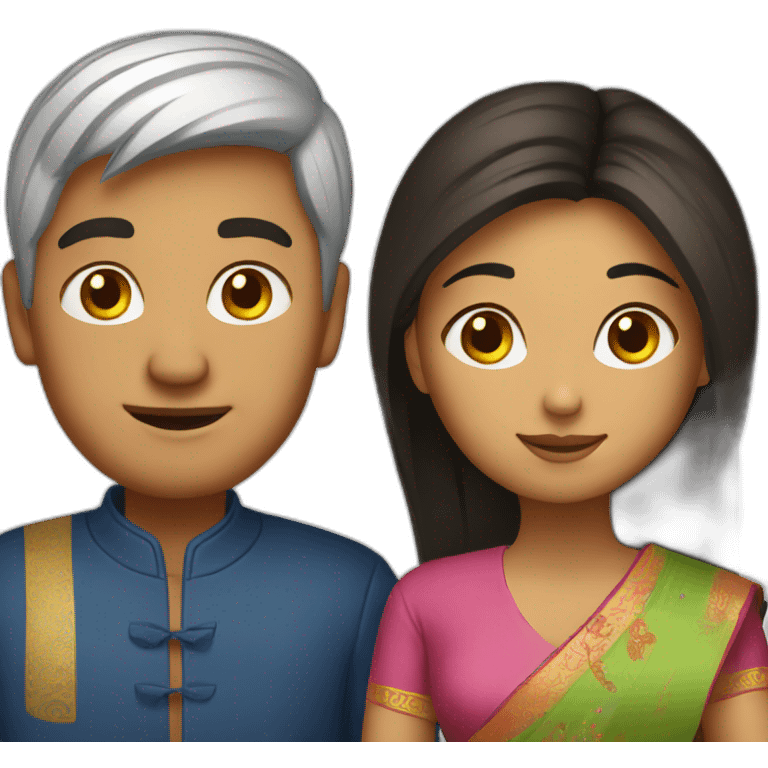 chinese-indian couple emoji