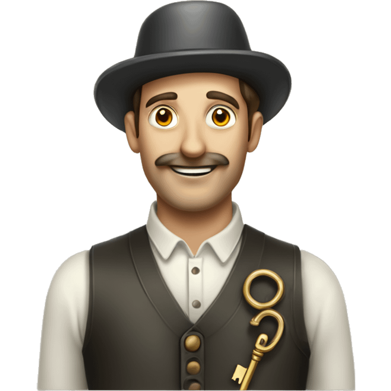 Victorian era worker locksmith man emoji