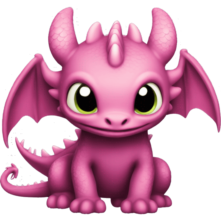 pink night fury toothless dragon emoji