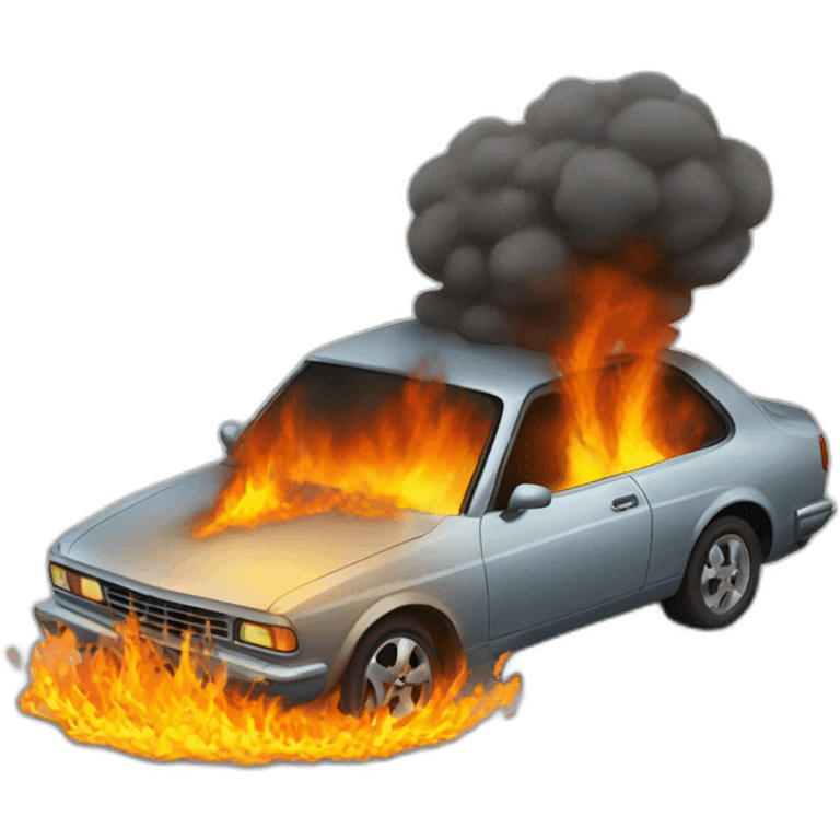 burning car emoji