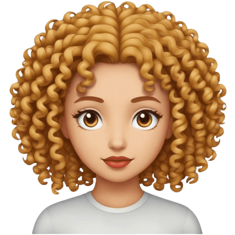 Curly hair female  emoji