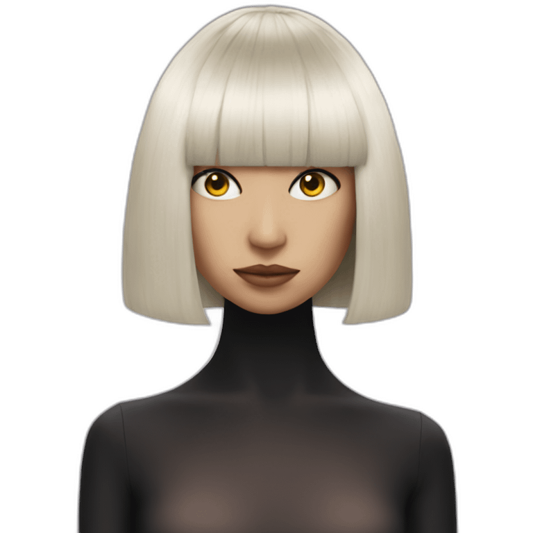 Sia wig hide eyes emoji