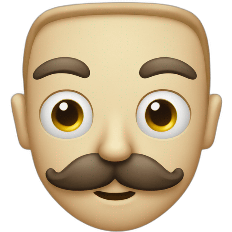 Moustache carré emoji