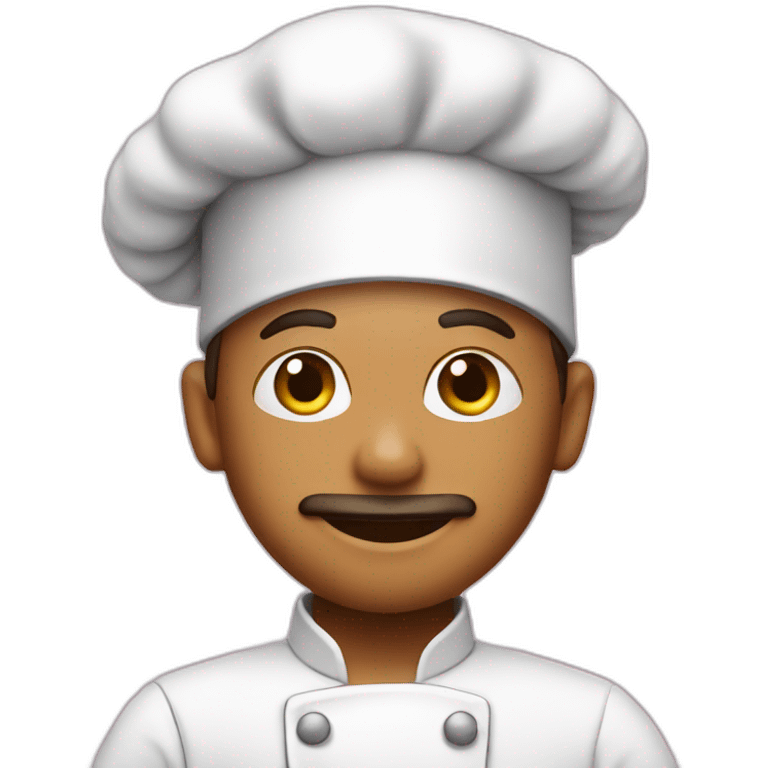 chef wearing pink emoji