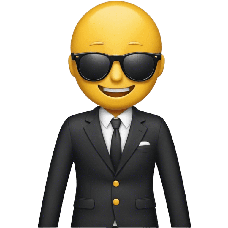 Smiley face with sunglasses and a blazer emoji