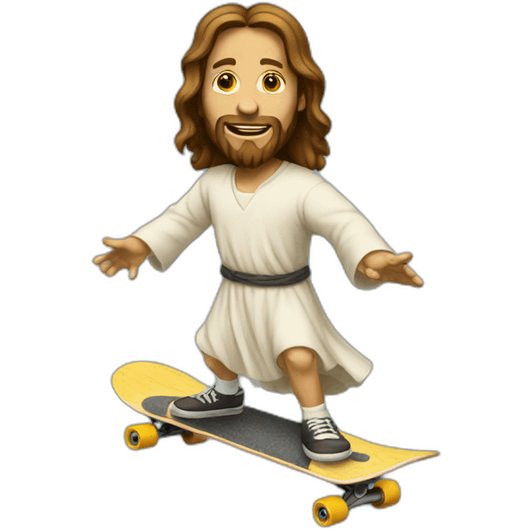 skateboarding jesus emoji