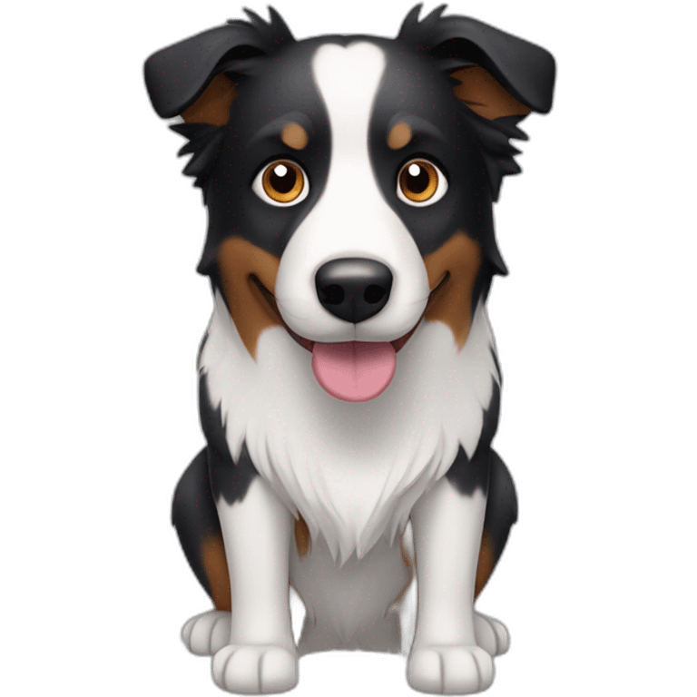 Dog, border collie, short hair, back and White, Big mole on snout emoji