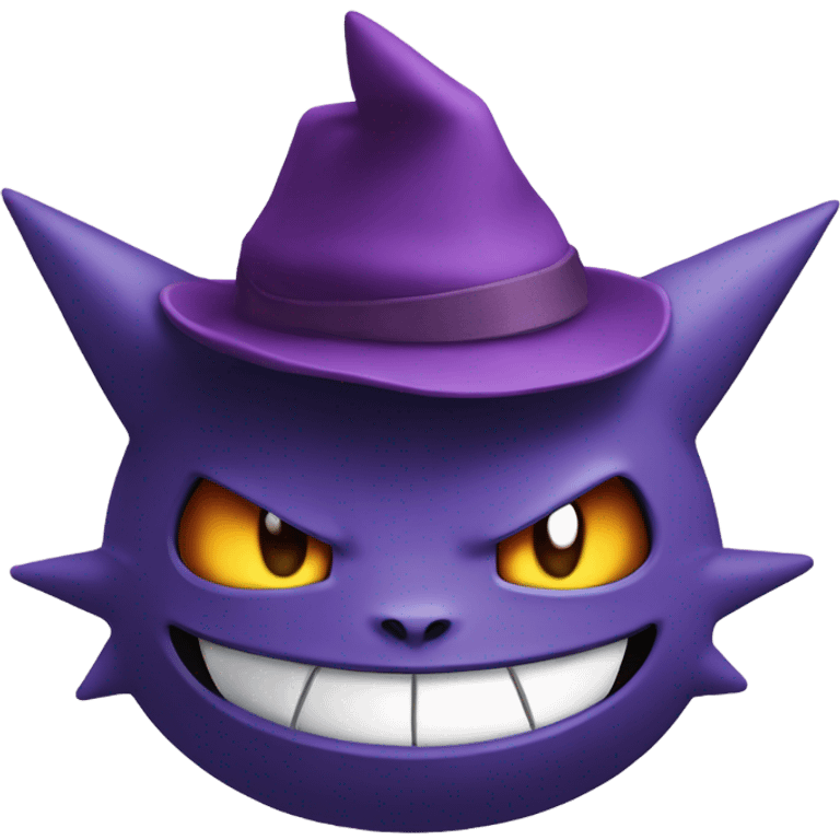 Pokemon gengar wearing a hat emoji