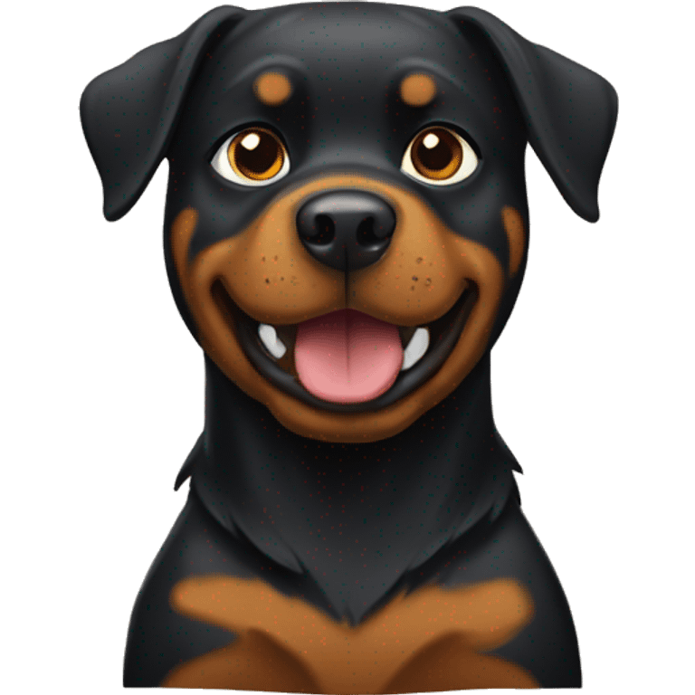 Make a wooden Rottweiler  emoji