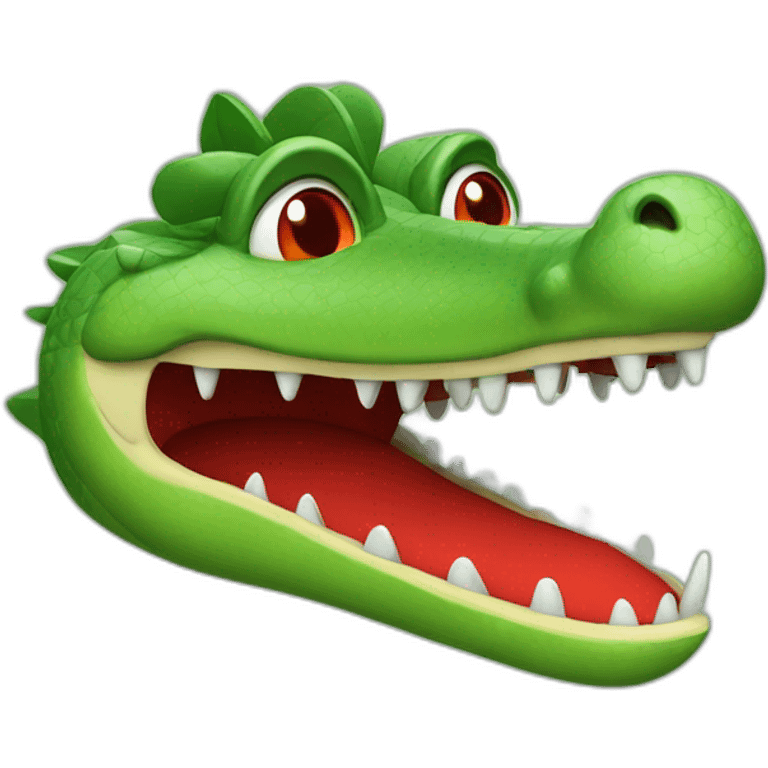 crocodile with fez emoji