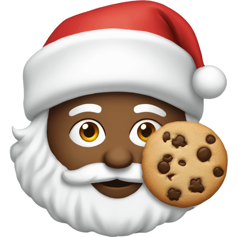 santa eating a cookie  emoji